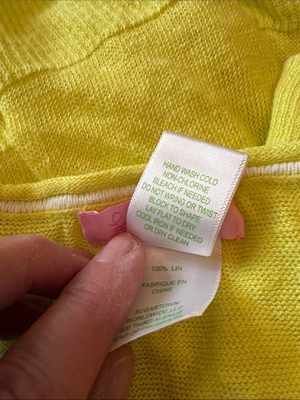 Lilly Pulitzer Lemon Yellow V-Neck Side-Button Pullover - Picture 7 of 7